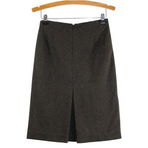 Ann Taylor Charcoal Gray A-Line Skirt Sz 0 Knee Length Career Neutral EUC